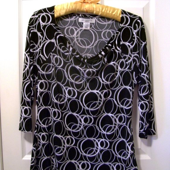 Liz Claiborne Petite Med Geometric Pattern - Picture 1 of 2